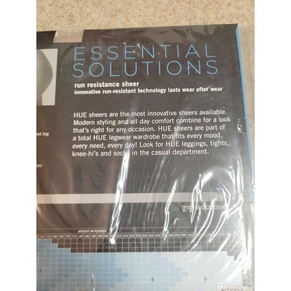 VTG Hue Essential Solutions Control Natural Pantyhose 5992N & 16286 SZ 4 NIP - Picture 9 of 11